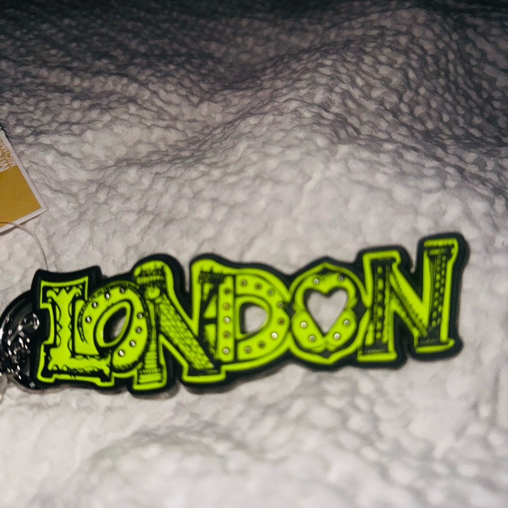 MICHAEL KORS/MK LONDON NEON NOVELTY KEYCHAIN FOB/ vintage rare! 35F9SNZK2X